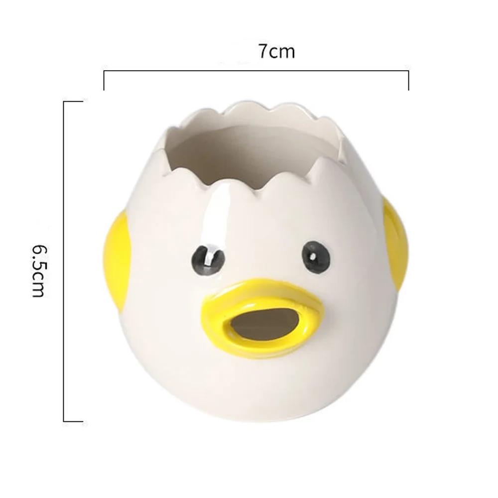 

Милый сепаратор для куриного яйца, белка, желтка, Kawaii, керамический фильтр для белков, сепаратор для выпечки, приготовления пищи, кухонный незаменимый художественный инструмент