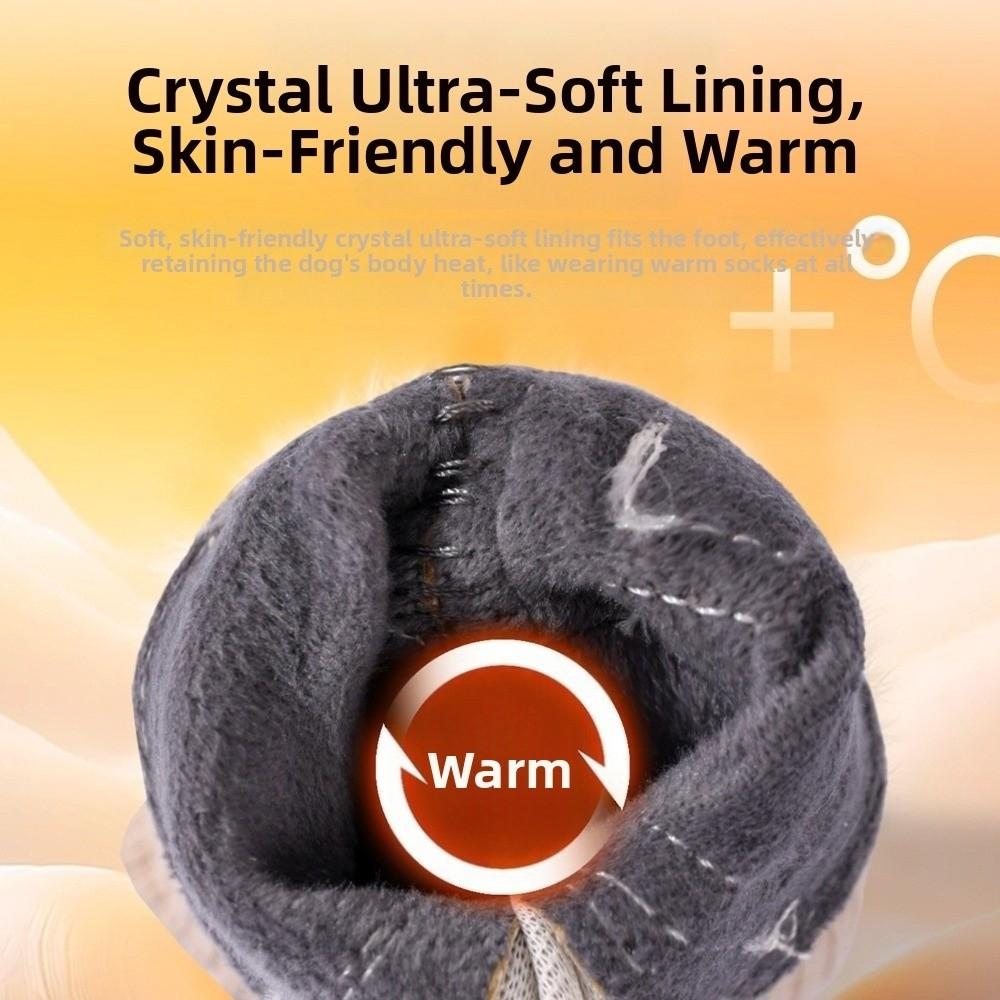 Wear-Resistant Winter Puppy Boots Thickened Dog Snowshoes Pet Sneakers  Medium Large Dogs