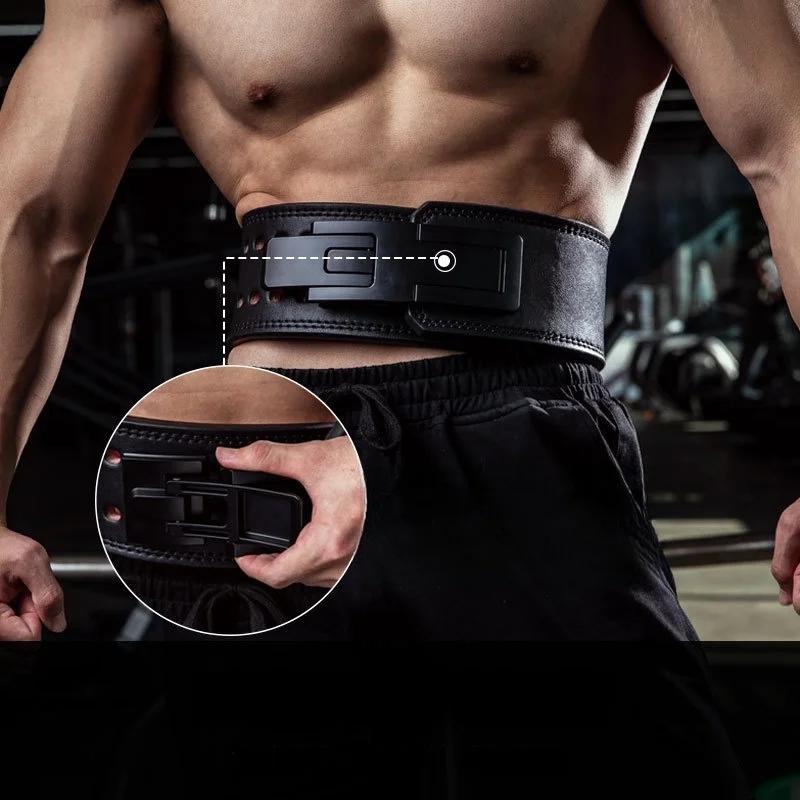 Pas do podnoszenia ciężarów do przysiadów, sztangi, powerliftingu, regulowany skórzany wspornik lędźwiowy, kulturystyka, ćwiczenia, fitness, pas ochronny