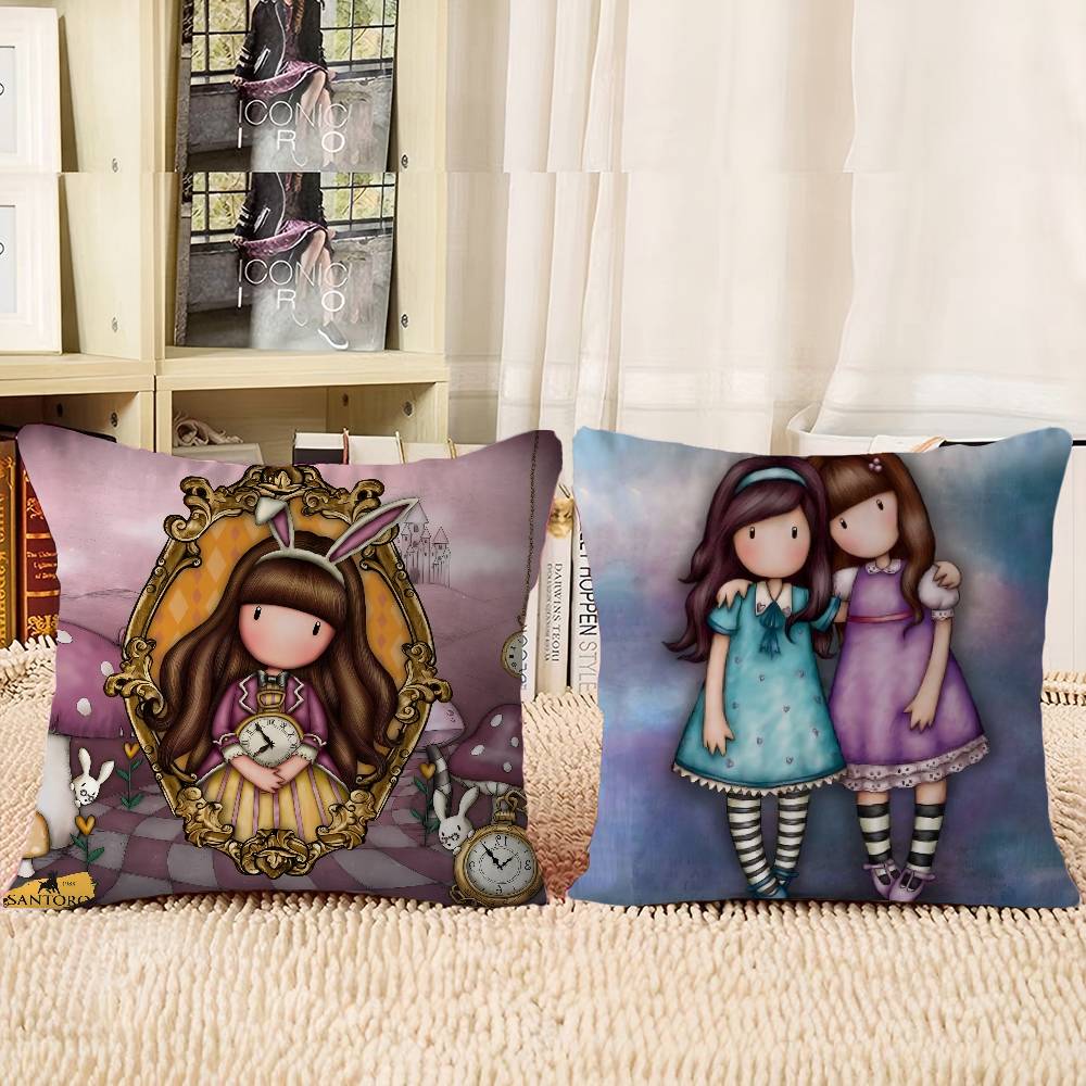Cartoon CUTE Santoro Gorjuss Pillowcase Toon Gift Cushion Cover Bedroom Home Sofa Chair Seat Decor Pillow Case