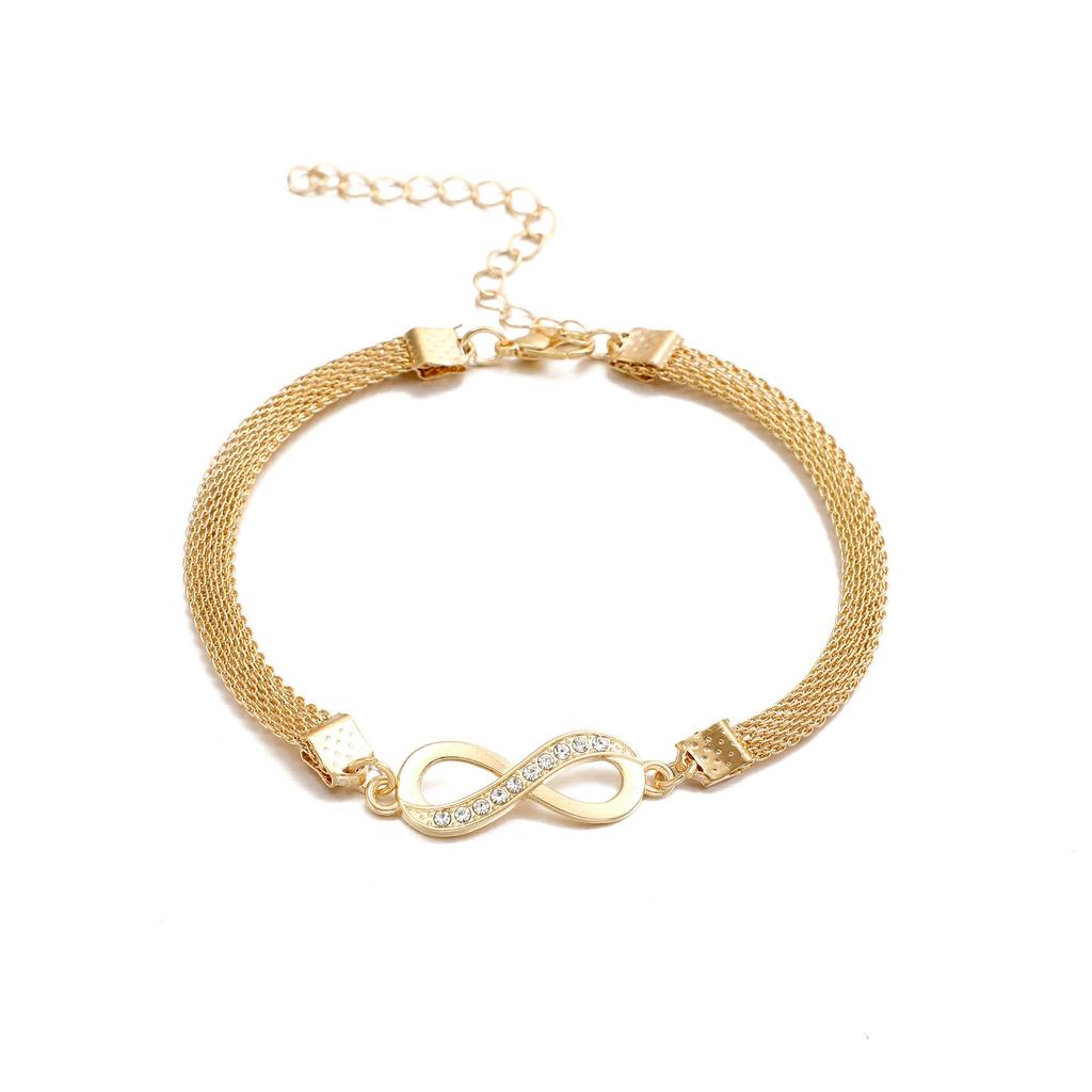 Trendy náramek pro ženy Butterfly Hand Cross Charm Řetízek na nohu Noha Dívčí náramek na kotník šperky