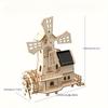 3D Solar Windmill Wooden Puzzle and Scientific Experiment Assembly Set - Wooden Puzzle Suitable for Both Men and Women