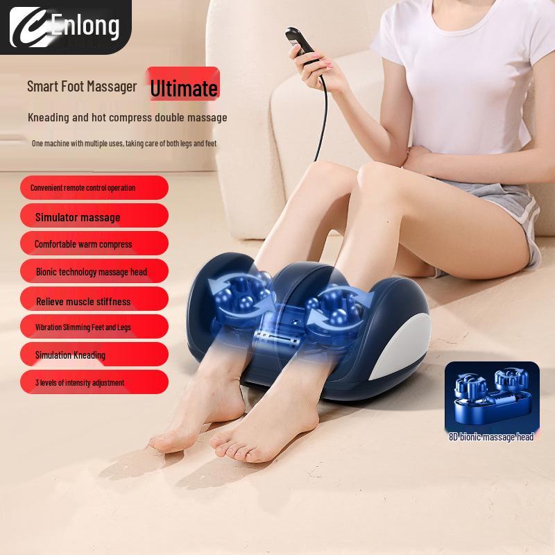 Automatic Foot and Calf Massager with Kneading and Heat Therapy