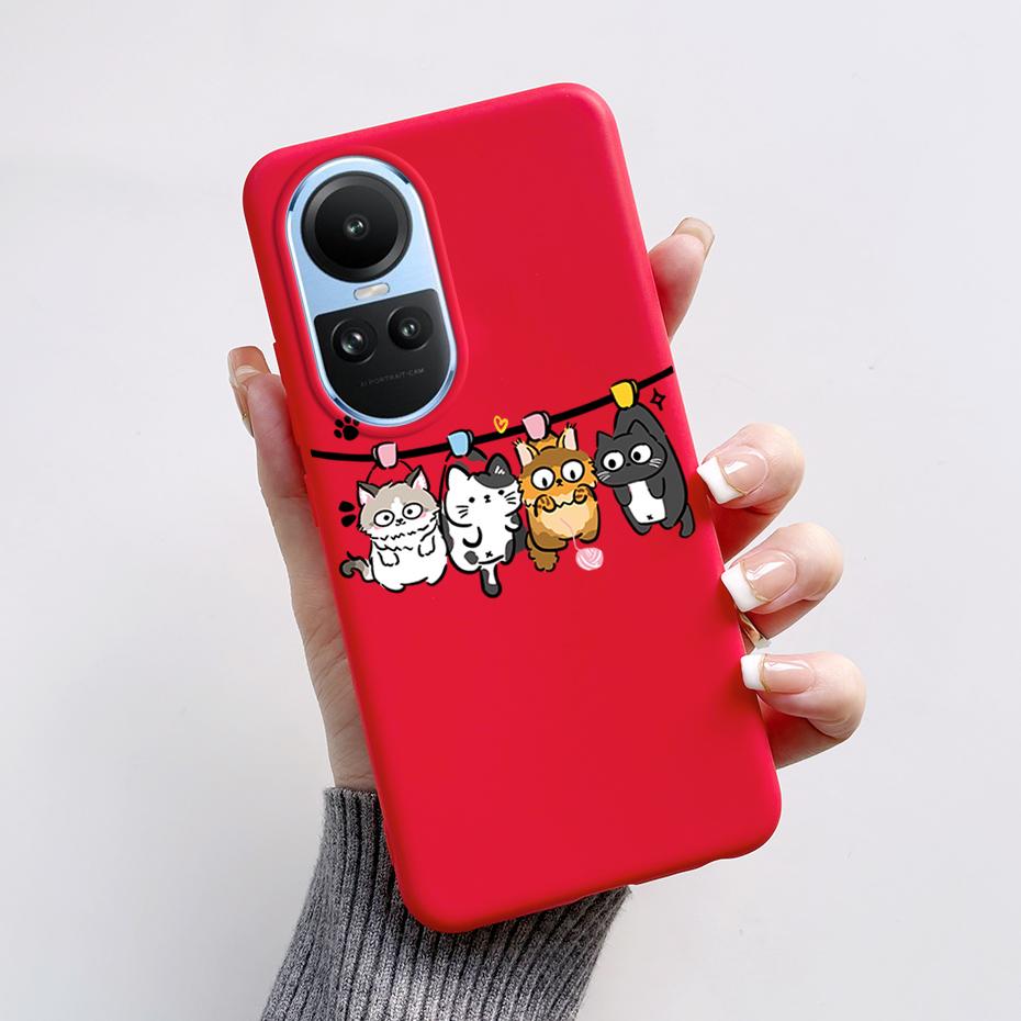 For OPPO Reno 10 5G CPH2531 Case Stylish Pattern Soft Silicone Phone Cases for Oppo Reno10 Pro Global 2023 CPH2525 Back Cover