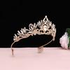 Antique Bronze Baroque Crown Vintage Princess Rhinestone Tiara Exquisite Queen Tiara Crown  Party