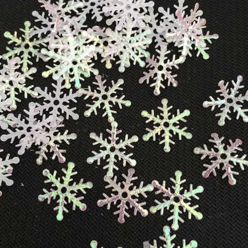 200/300PCS Snowflakes Confetti Decorations for Christmas Winter Confetti Snow Party Wedding Birthday Holiday Party Table Decorations Supplies