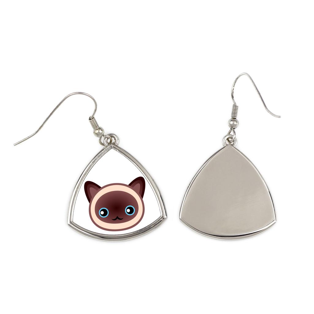 Siamese - elegant metal earrings as a gift from the Art-Dog brand