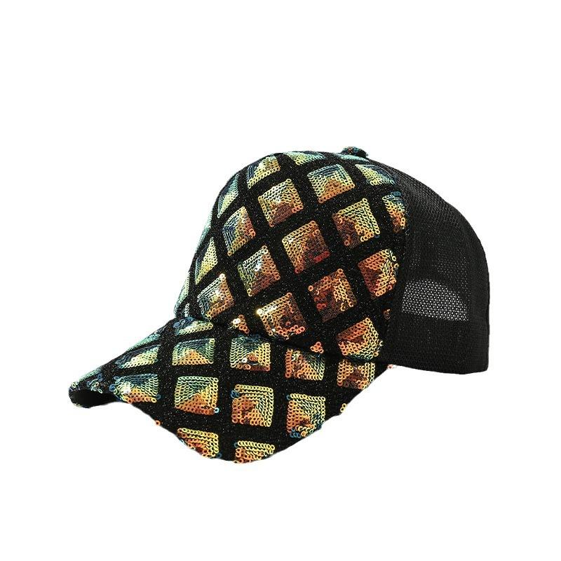 Chapeau casquette de baseball à paillettes pour femmes été maille grand tour de tête casquette chapeau de soleil tendance