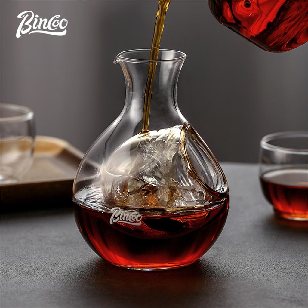 Japanese Clear Crystal Ice Jug Lead Free Glass Wine Bottle Bar Whiskey Flask Sake Beer Cooler Wine Dispenser Carafe Decanter