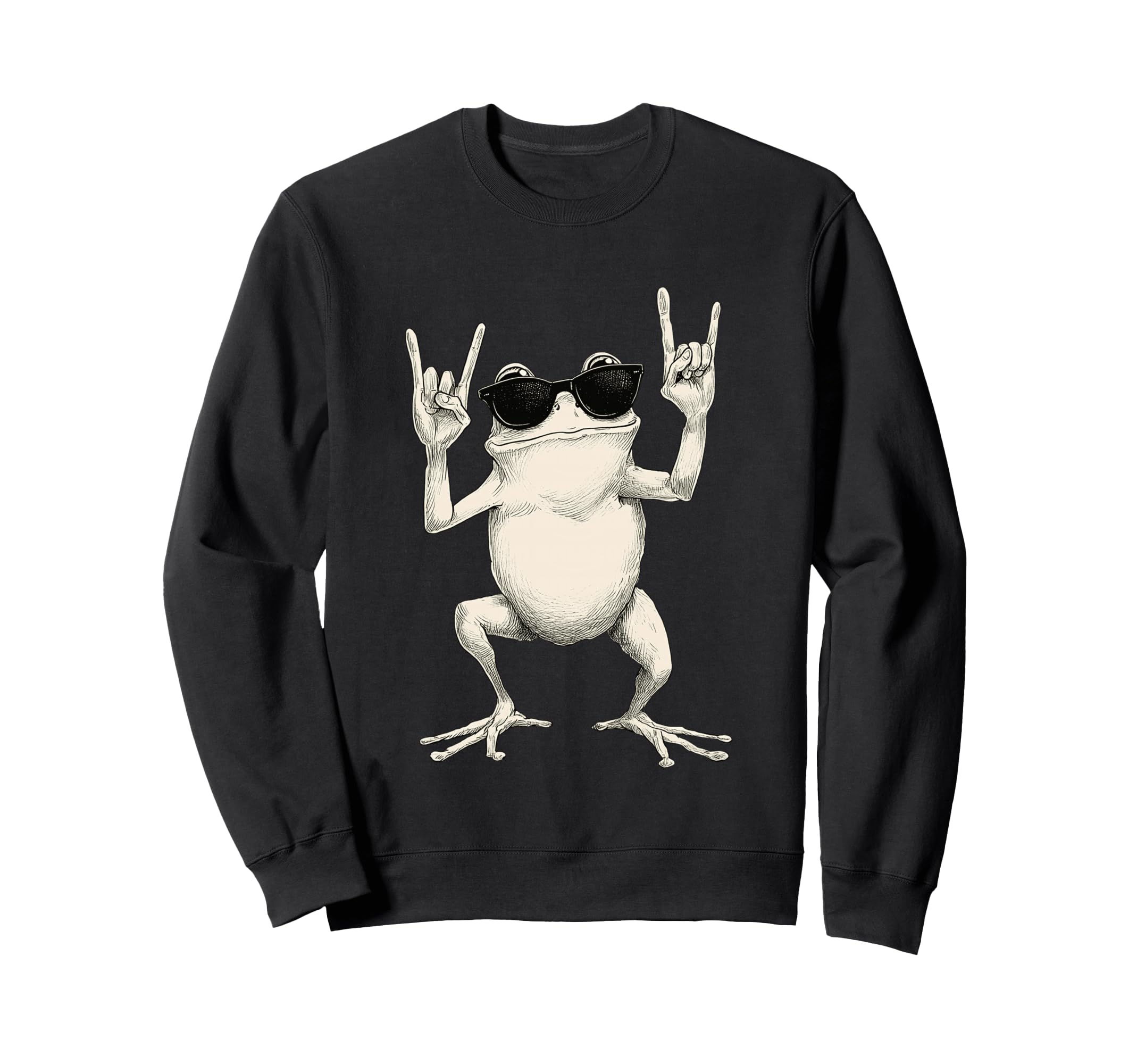 

Lock-on Frog Cool Sweatshirt with Sunglasses