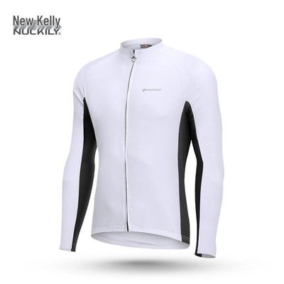 NUCKILY Herren Langarm Radtrikot - Atmungsaktiv & Schnelltrocknend für Frühling/Sommer Mountainbiking