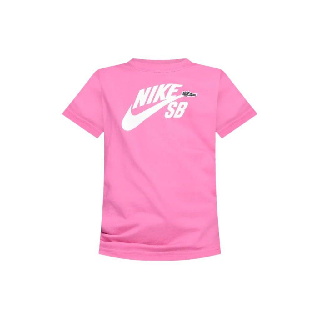 Nike T-Shirt Letter Print Pullover Round Neck Short Sleeve Kids tops Alchemy-Pink FN9673-605