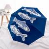 1pc Fish School Automatic Folding Umbrella Automatic Open/Close, 8-Rib Durable Frame, Compact Travel Umbrella Suitable042