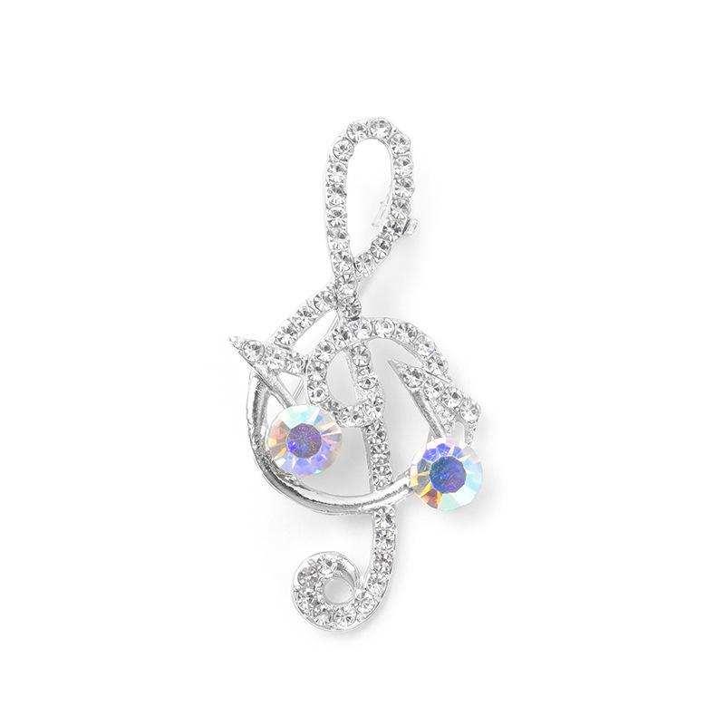 

Креативная музыкальная нота корсаж светлая роскошная брошь булавка полная одежда аксессуары для женщин костюм блестящие ювелирные изделия as the picture