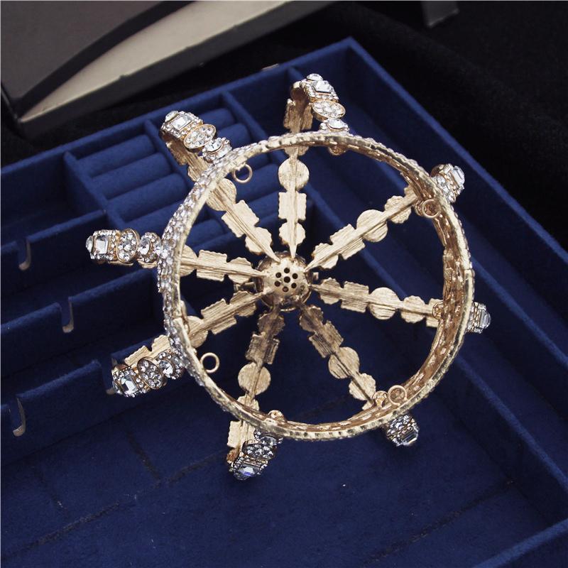 Baroque Royal King Crown Male Diadem Bridal Wedding Hair Ornaments for Women Queen Tiaras and Crowns Head Jewelry