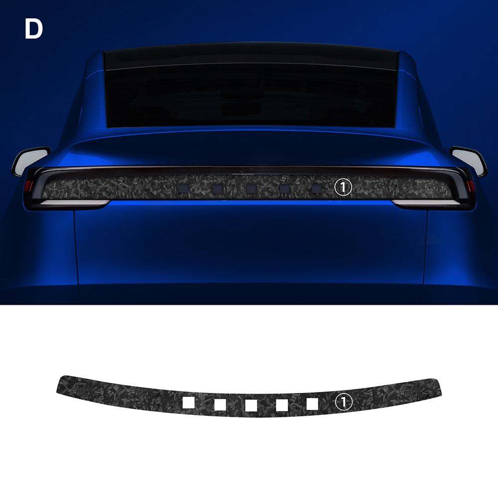 Carbon Fiber Pattern Car B Pillars Film For Tesla Model Y Juniper Modely 2025 2026 Paint Protection Anti-scratch Accessories