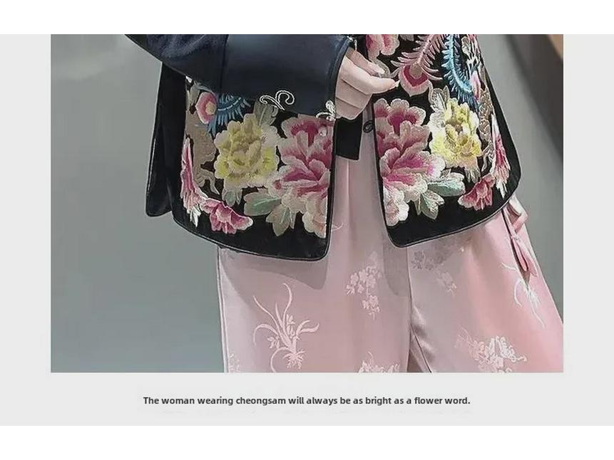 2024 Dámská vesta ve stylu čínského národního kroje s výšivkou fénixe - Jarní/letní edice