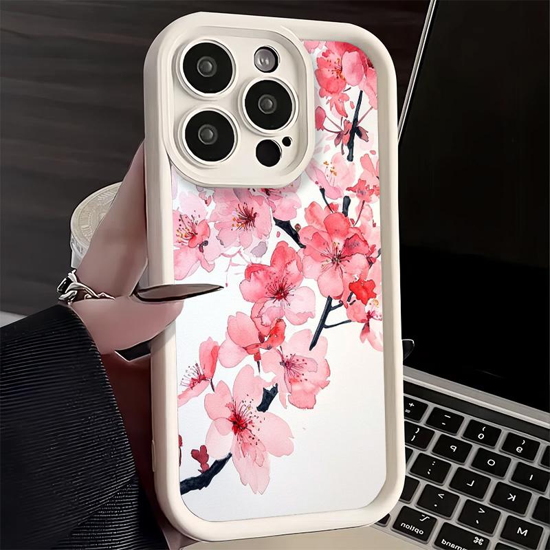 

Чехол для телефона iPhone 17 Air 16E 15 16 Pro Max Цветок вишни Сакура Модный чехол 14 Plus 13 12 Mini Мягкий силиконовый чехол Fundas iPhone 17 Air