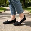 Women's Plus Size Breathable Flyknit Casual Round Toe Slip On Flats Lightweight Flexible Sole Comfortable Walking Shoes