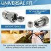 5 Nozzle Garden Hose To Power Washer Adapter Stainless Steel Hose Adapter Kit  For Garden Etc