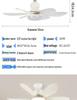 Smart Silent Ceiling Fan Light with E27 Base & 3-Color Dimming