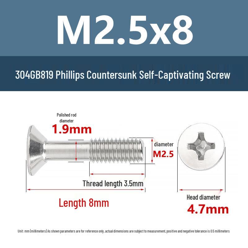 Yigu 304 Edelstahl Sicherungsschrauben M3 M4 M5