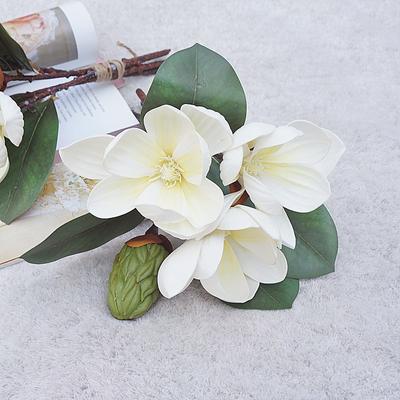 1 Bunch of Artificial Magnolia Flowers Wedding Decoration Artificial Flowers with Fruit for Home Fake Flowers