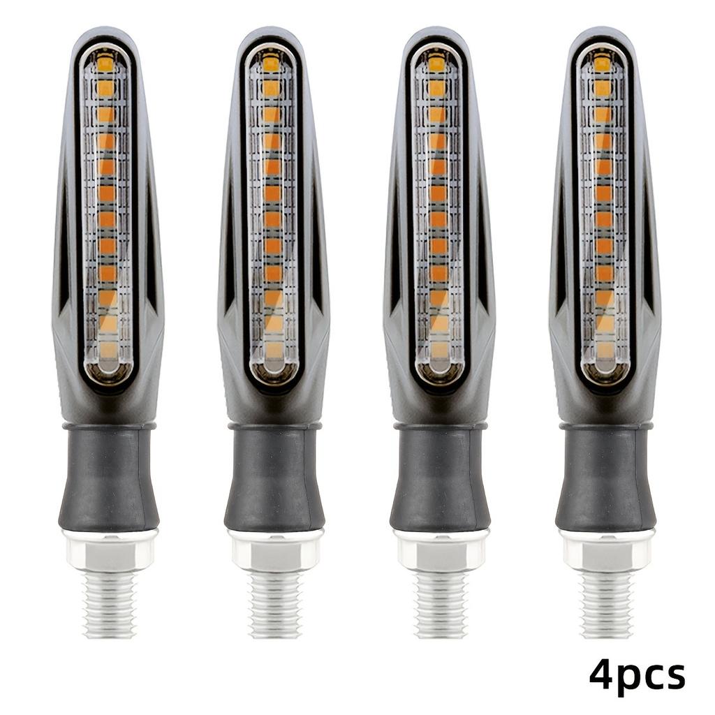 Compact LED Motorcycle Turn Signal Lights Sequential Flow Indicator