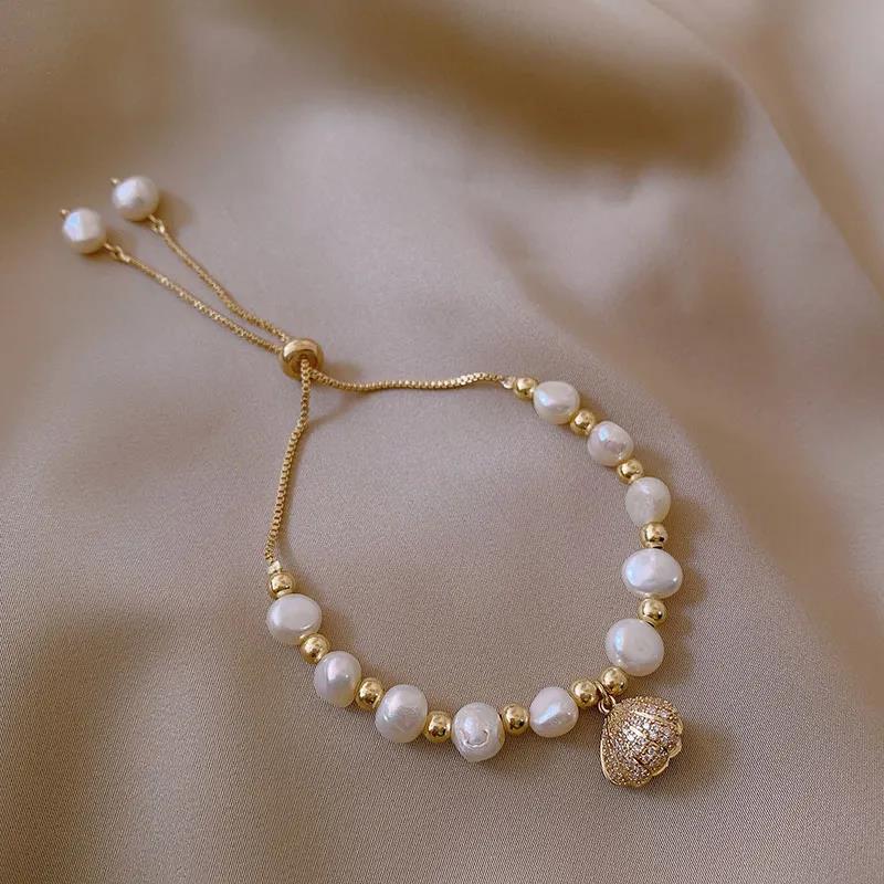 Latest Ladies Freshwater Pearl Bracelets Trendy Stylish Classic Trend Basic Simple Hand Jewelry Accessories Female Niche Wrist Bracelet JewelryFashion