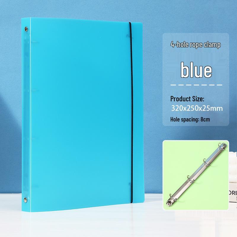 Candy Color A4 Ring Binder with 3/4 Hole Punch - Waterproof PP Document Folder.