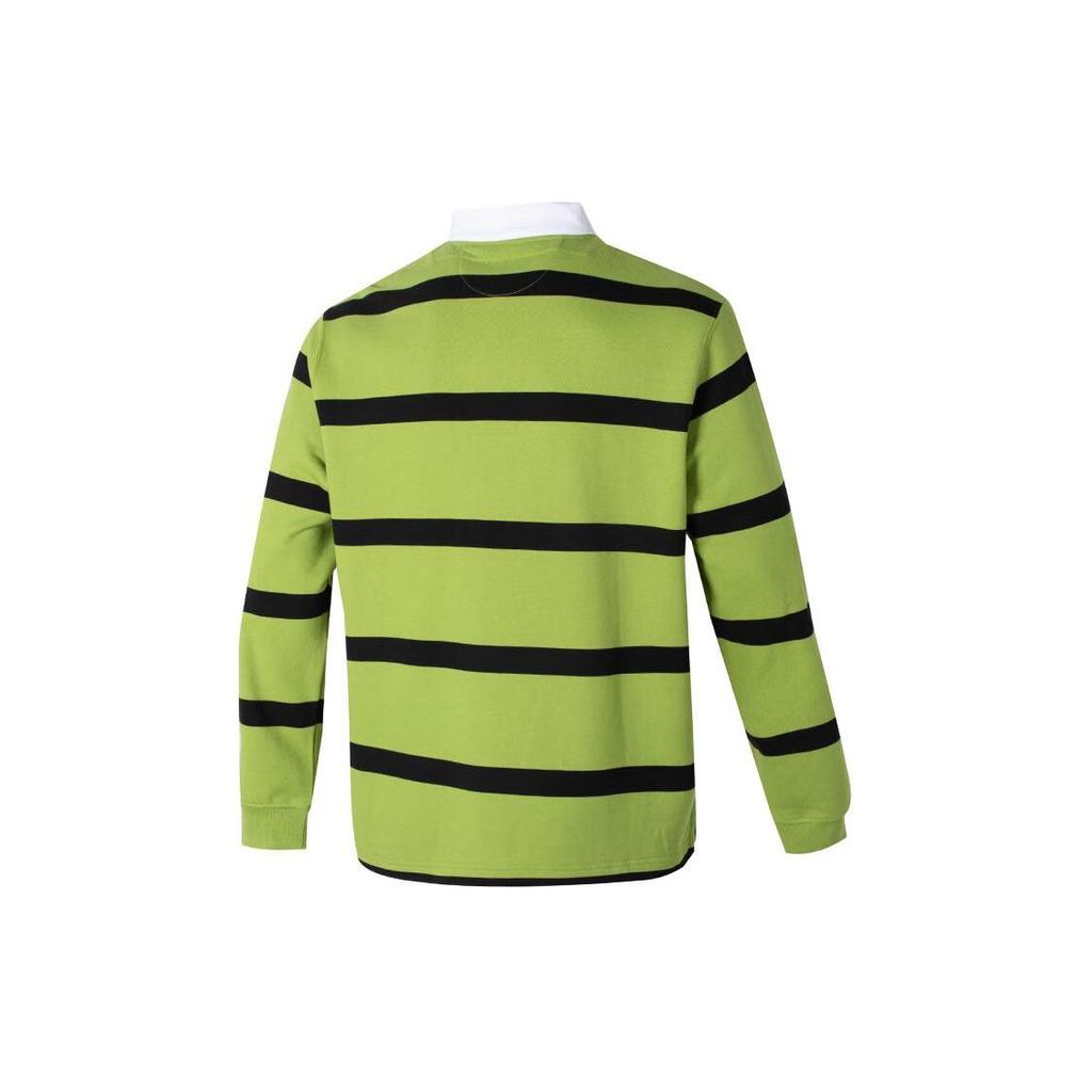 Nike Gestreiftes Trainings-Fitness Atmungsaktives Lässiges Langarm-Poloshirt Herren Oberteile Grün FN3123-377