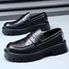 Mode Lässige Lederschuhe Business-Stil Herren Loafer mit dicker Sohle Slipper Business-Schuhe Klassische Weiche Kleiderschuhe Atmungsaktive Herren-Mokassins