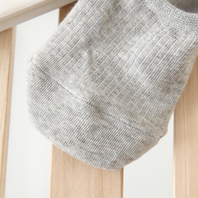 Summer Solid Color Socks Black And White Gray Invisible Socks Light Mouth Low Top Men'S Simple Socks Breathable Boat Socks Women