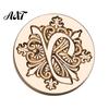 Wax Seal Stamp Head Iris A-Z Initial Alphabet Head, Brass Engraved Stationery Sealing for Wedding Invitations Envelopes Journal Gift Packaging
