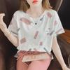 Women's White Half-Sleeve Loose T-Shirt, New 2024 Korean Style Summer Top