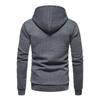 Men's Fashion Solid Color Casual Pullover Jacquard Sweat Men's Plaid Quilted Cotton Fabric Hooded Sweat