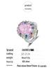 Hai Rui S925 Padparadscha Pink Diamond Egg-Shaped Open Ring - Women’s Luxury Sterling Silver Ring
