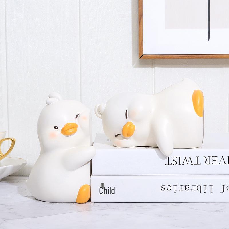 Cartoon Yellow Duck Resin Bookend Ornament