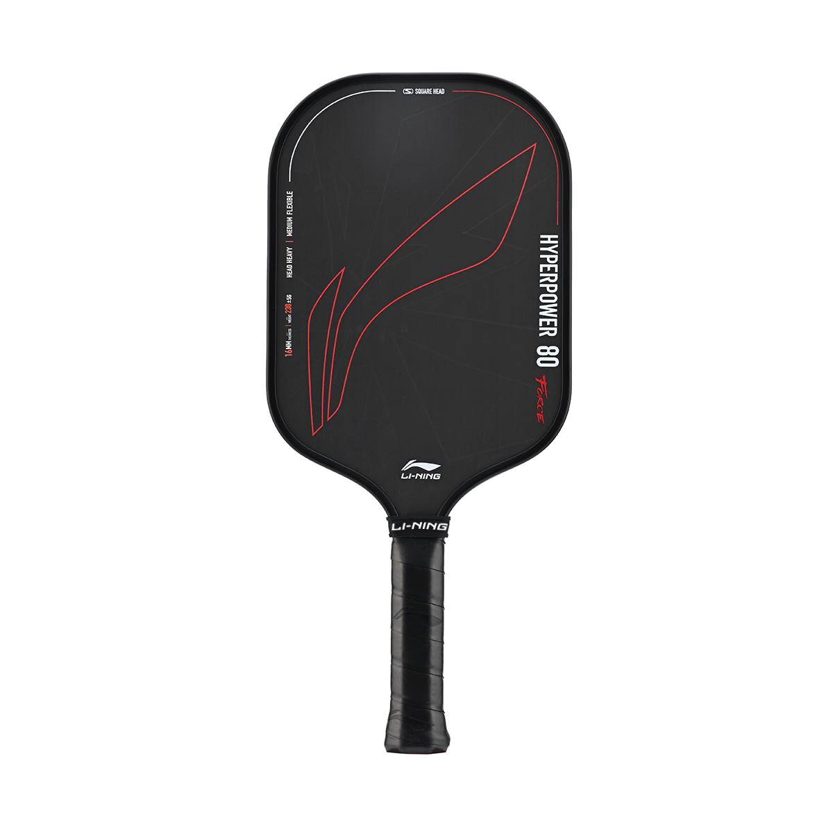 Li Ning HYPERPOWER 80F Pickleball Paddles Carbon Fiber PP Honeycomb Core+Twist Lock Ball Unisex 419*189*16mm ACPV077-16