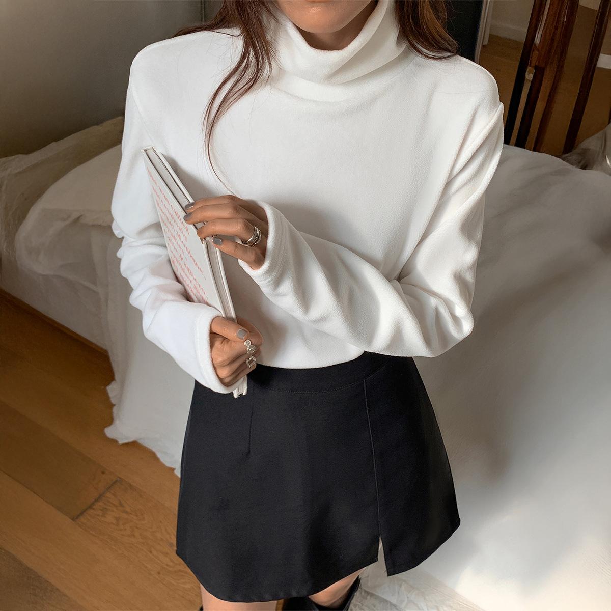 

Повседневная водолазка с длинными рукавами, футболка для женщин, осень-зима 2025, универсальная S