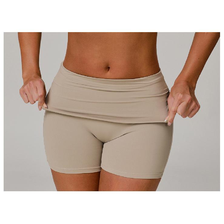 Nuovi Pantaloncini Pieghevoli a Vita Alta da Donna, Pantaloni Sportivi da Yoga Aderenti come Nuvole, Pantaloni Fitness Sollevamento Addome e Fianchi da Donna