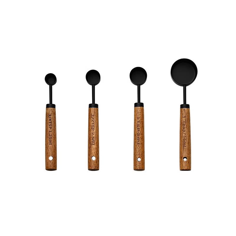 

Acacia Wood Handle Stainless Steel 4-Piece Measuring Set
