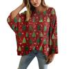 XY-LK01-Pullover hollow blouse 3D printed sweater spring and summer new