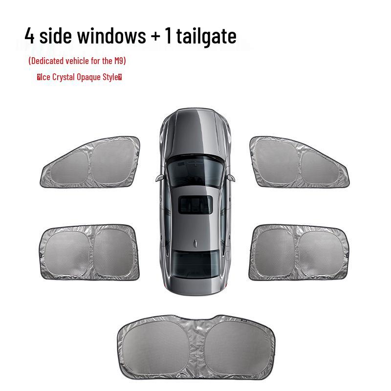 AITO M9 Ice Crystal Opaque Camping Privacy Curtains: Sunshade, Sun Protection, Heat Insulation for Side Windows.