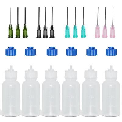 30ml průmyslová dávkovací lahvička s jehlou na alkohol, vodní tok, pigment – ​​sada malých nádob na olej