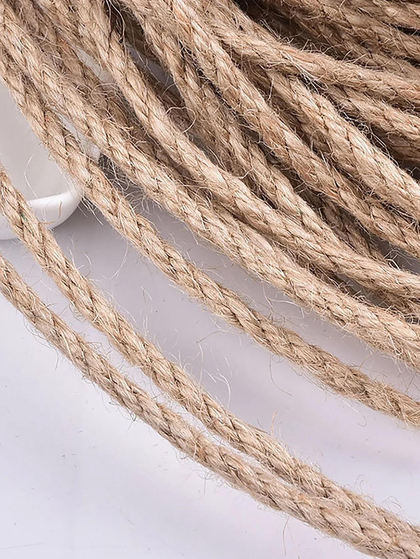 

1pc-Natural Jute Rope Heavy Duty Twine Hemp Twisted Cord Macrame String DIY Craft Handmade Decoration Pet Scratching коричневый