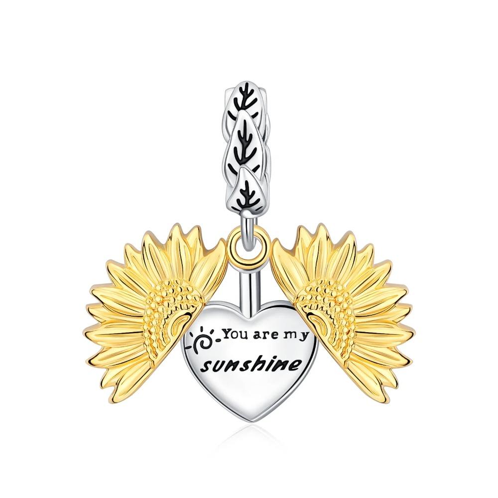 925 Silver Golden Charm Crown Family Tree Safety Chain Hollow Beads for Women DIY Bracelets Jewelry