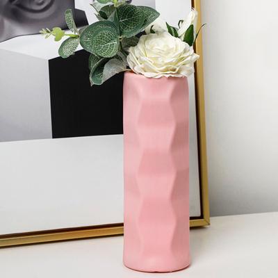 Mode Welle Design Mehrzweck Grat Freies Unzerbrechlich Keramik Look Vase Wohnzimmer Dekor Kunststoff