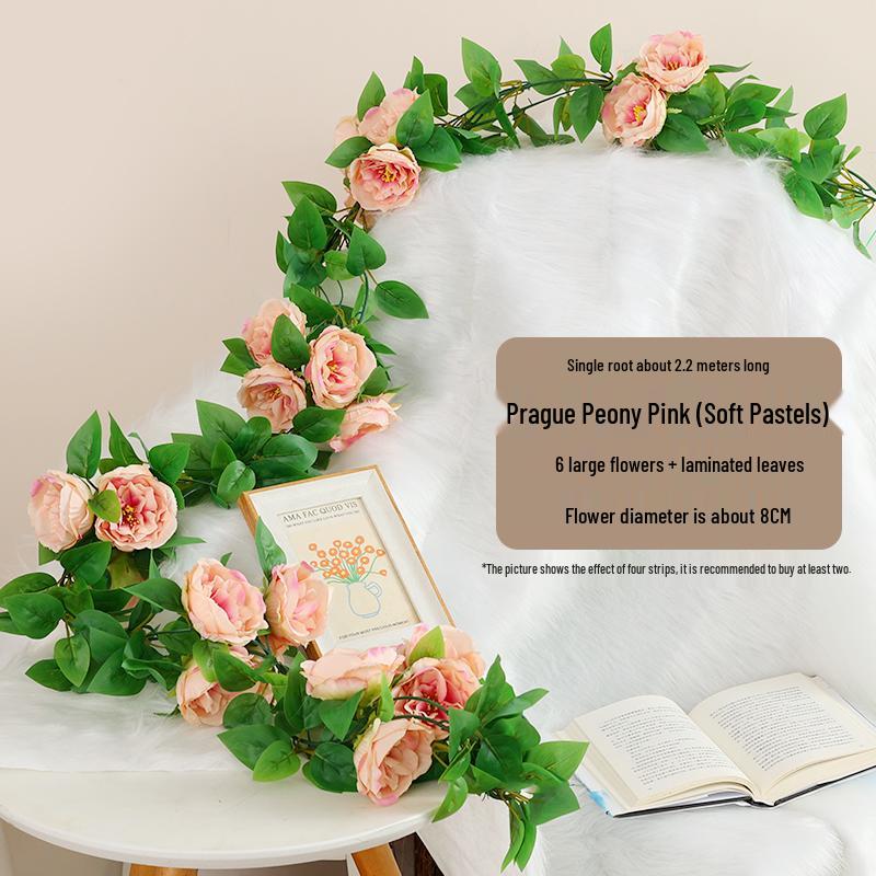 Artificial Rose Vine Hanging Basket and Arch Decoration