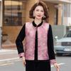 Middle-Aged Women's Floral Long-Sleeve Three-Piece Outfit